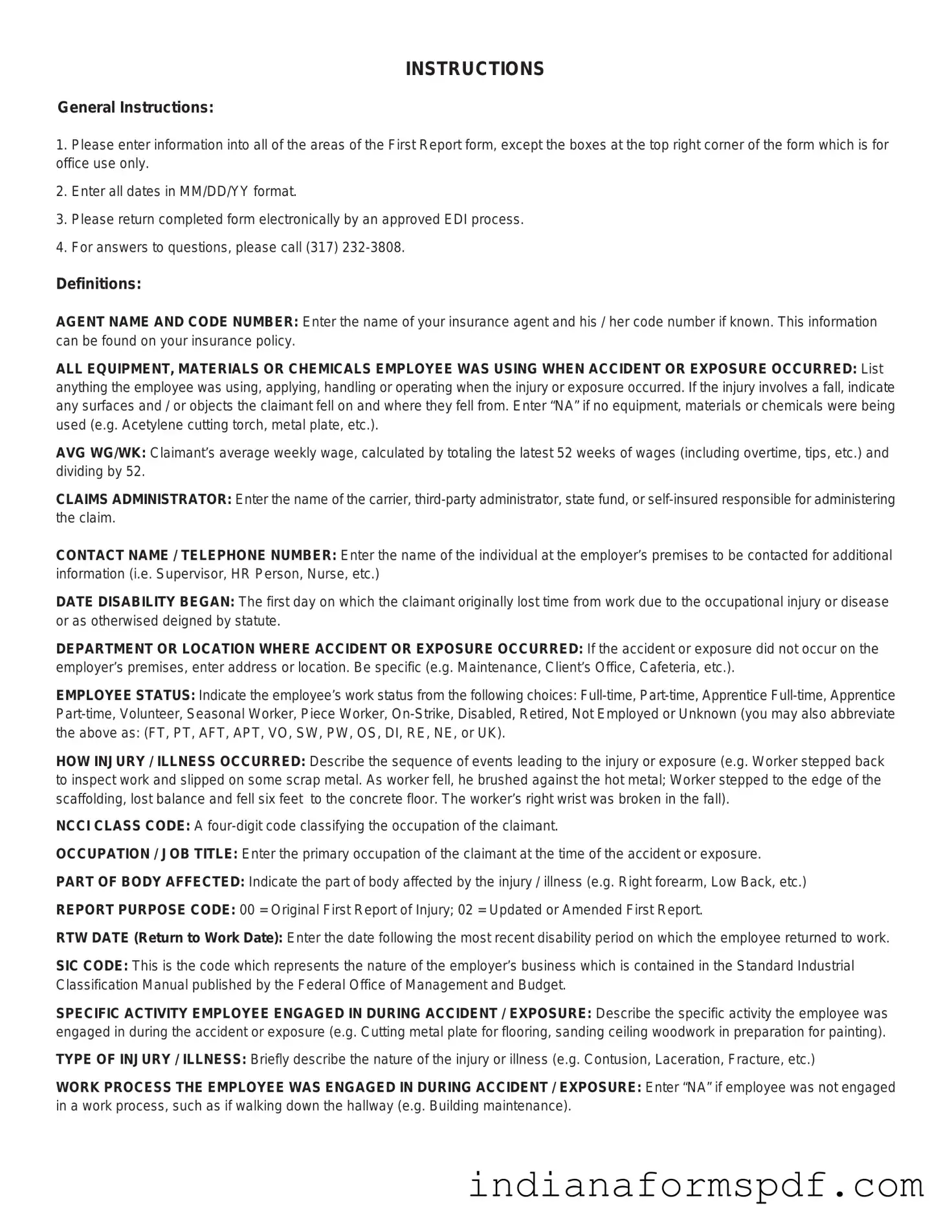 Indiana State 34401 PDF Form