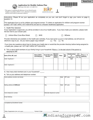 Indiana 53421 PDF Form