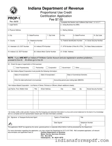 Indiana Prop 1 PDF Form