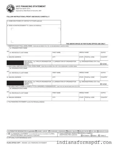 Indiana State 50181 PDF Form